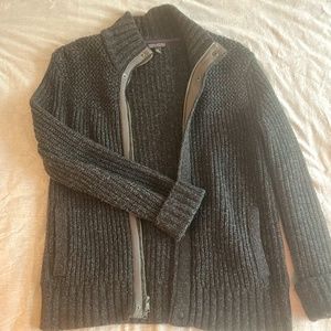 Banana Republic full zip sweater, charcoal, medium